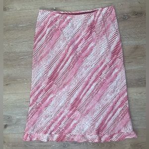 Banana Republic Pink Silk Skirt Size 12/ Medium Stretchy